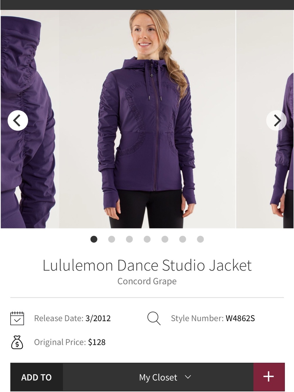 lululemon athletica Hooded Dance Studio Jacket